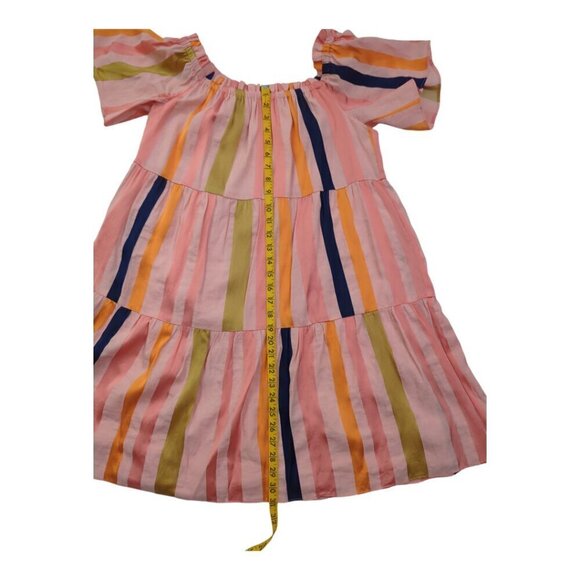 Trina Turk Off shoulder designer dress NWT Size 6 Orange Pink Color - Picture 7 of 12